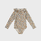 Salted Stories | Pomme flower bodysuit- white swan
