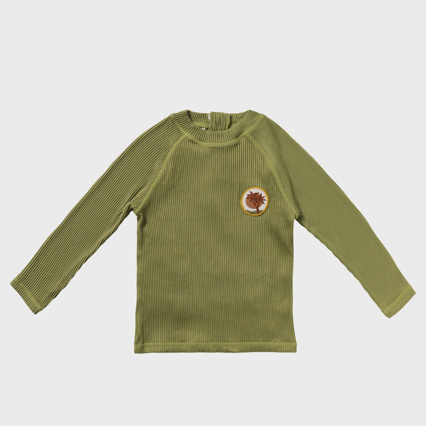 Salted Stories | Solid rib swim longsleeve -iguana