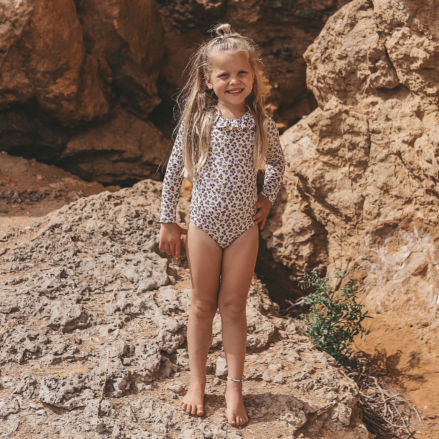 Salted Stories | Sparkly flower bodysuit bombay brown
