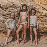 Salted Stories | Sparkly flower bodysuit bombay brown