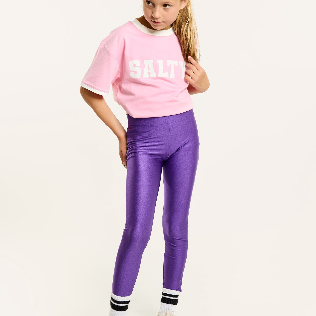 Salty Stitch | Cropped tee pink