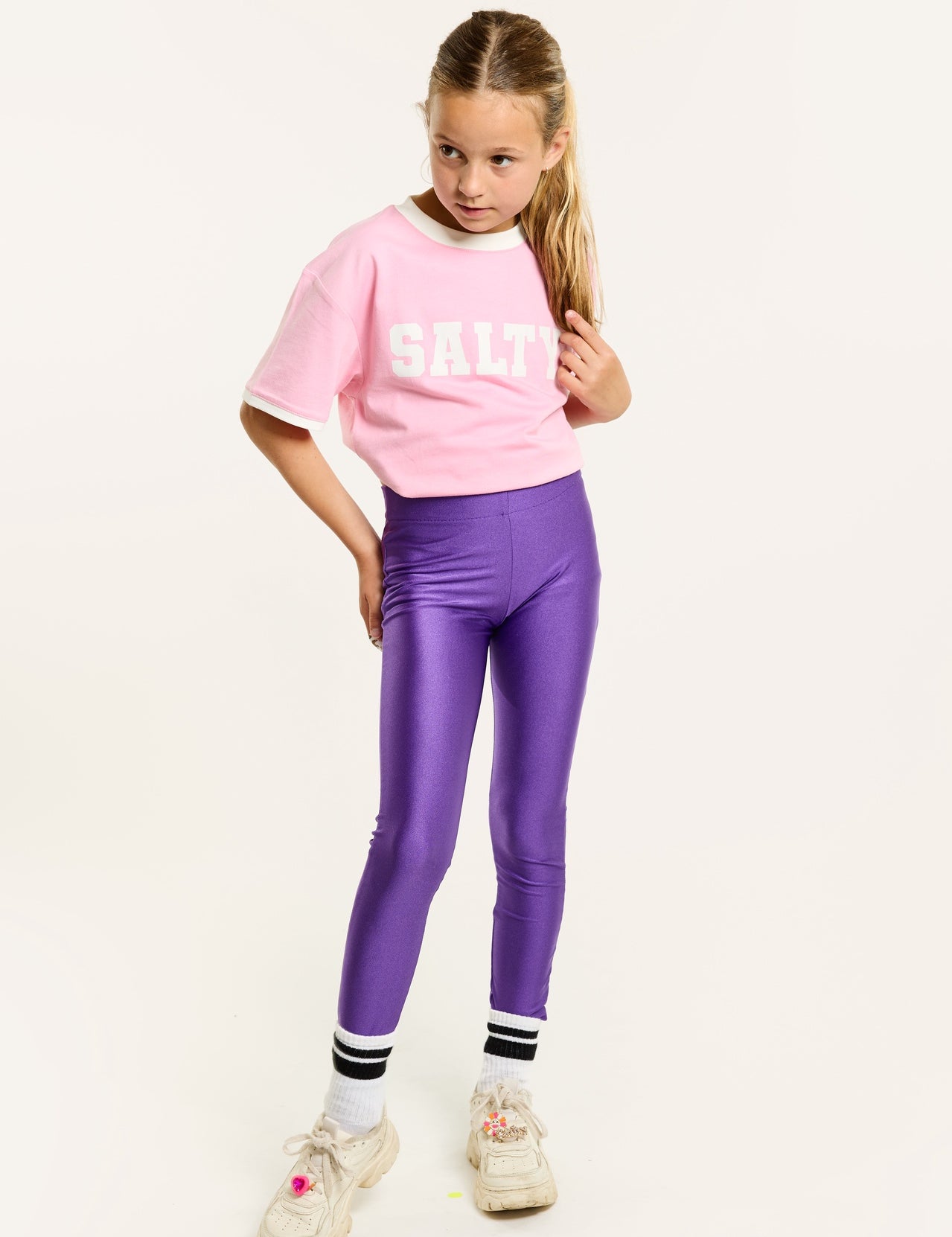 Salty Stitch | Cropped tee pink