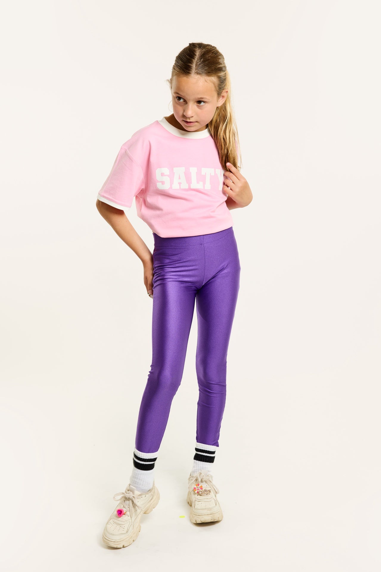 Salty Stitch | Cropped tee pink