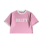 Salty Stitch | Cropped tee pink