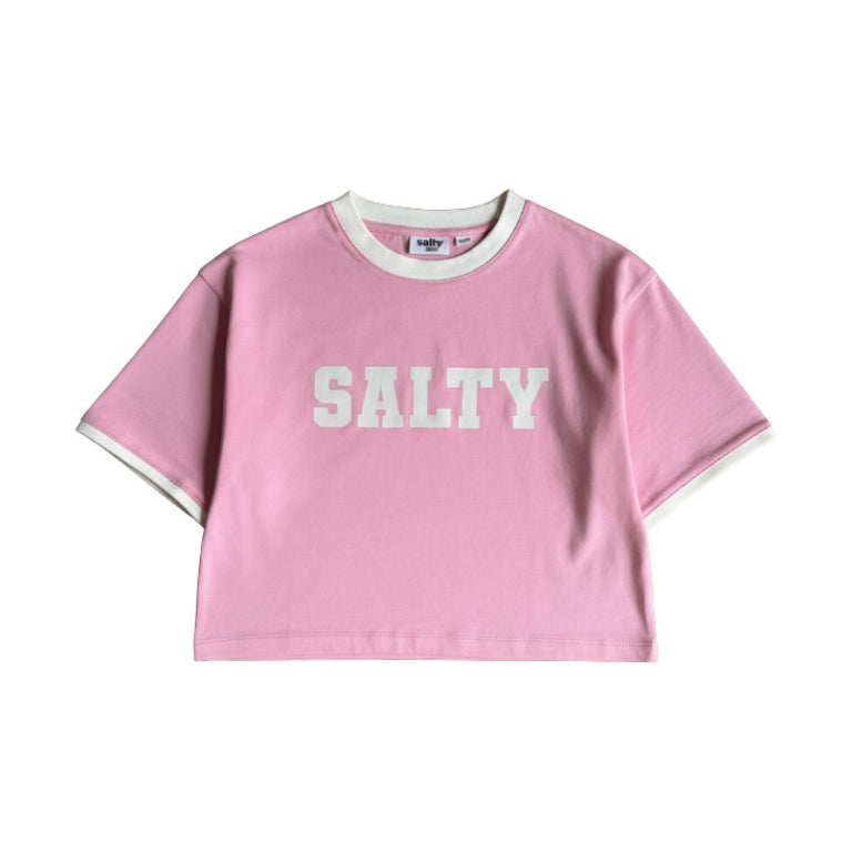 Salty Stitch | Cropped tee pink