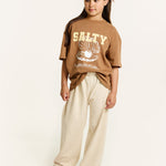 Salty Stitch | Salty Pearl tee brown