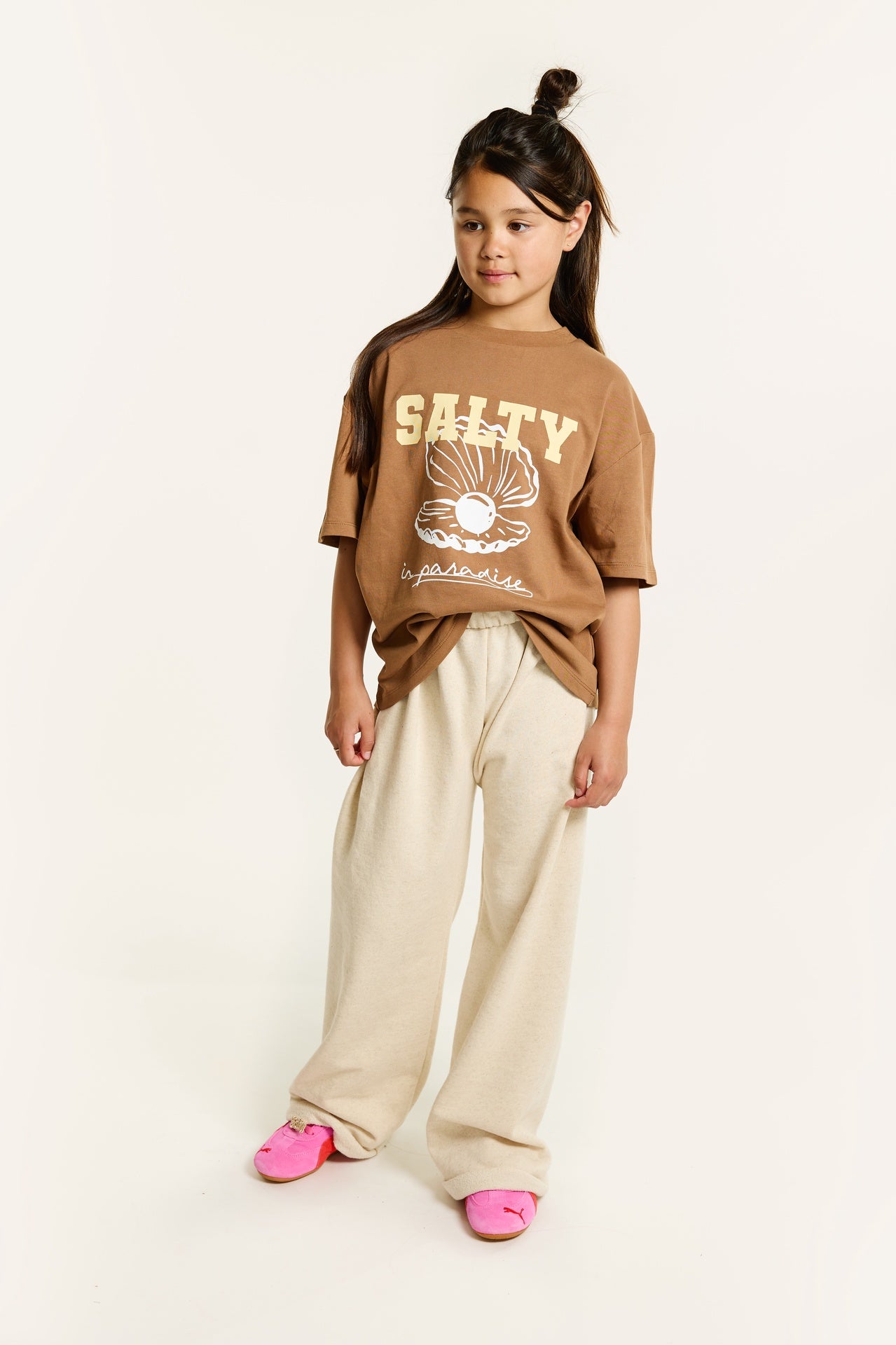 Salty Stitch | Salty Pearl tee brown