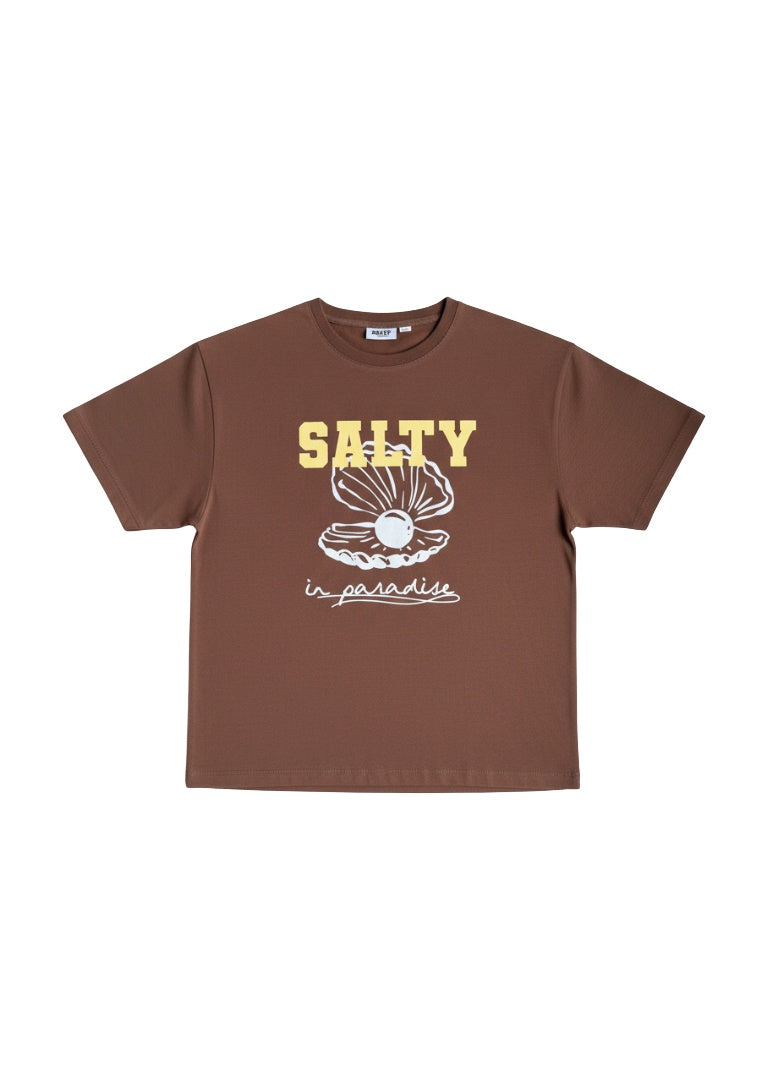 Salty Stitch | Salty Pearl tee brown