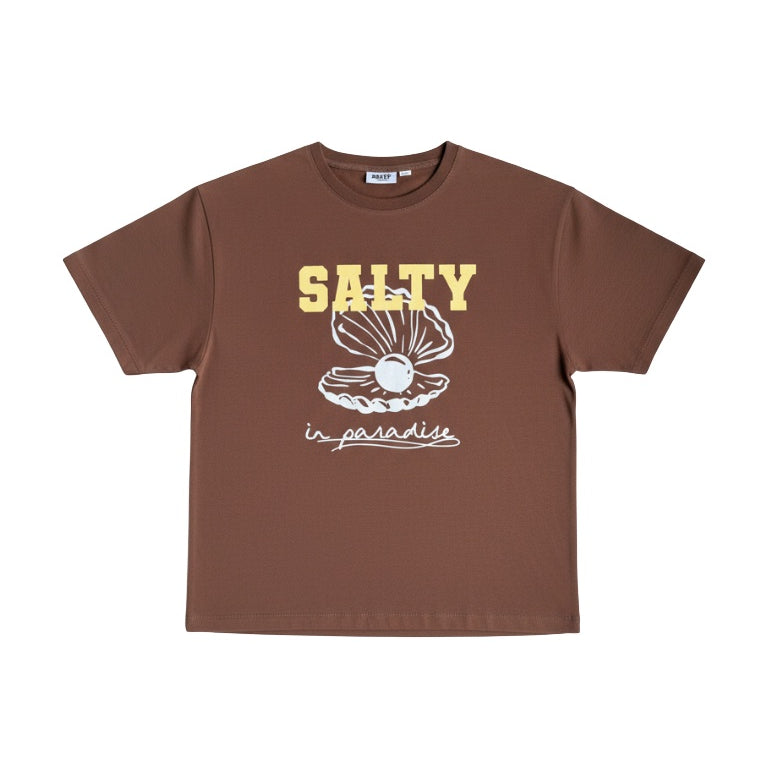 Salty Stitch | Salty Pearl tee brown