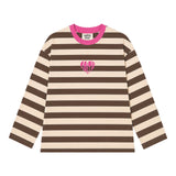 Salty Stitch | Salty Skater Tee Stripes - Beige/Brown