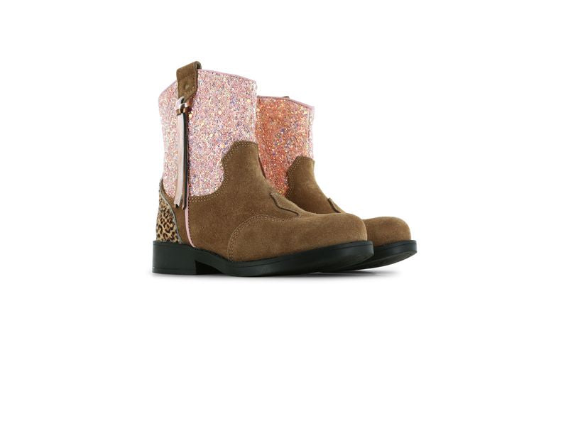 Shoesme | Cognac laars met glitter