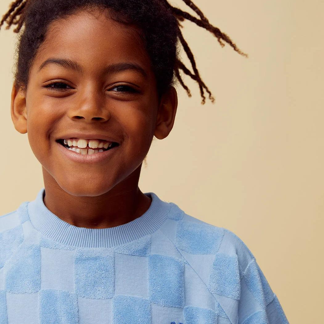 Sproet & Sprout | Raglan sweatshirt terry blocks | Forever blue