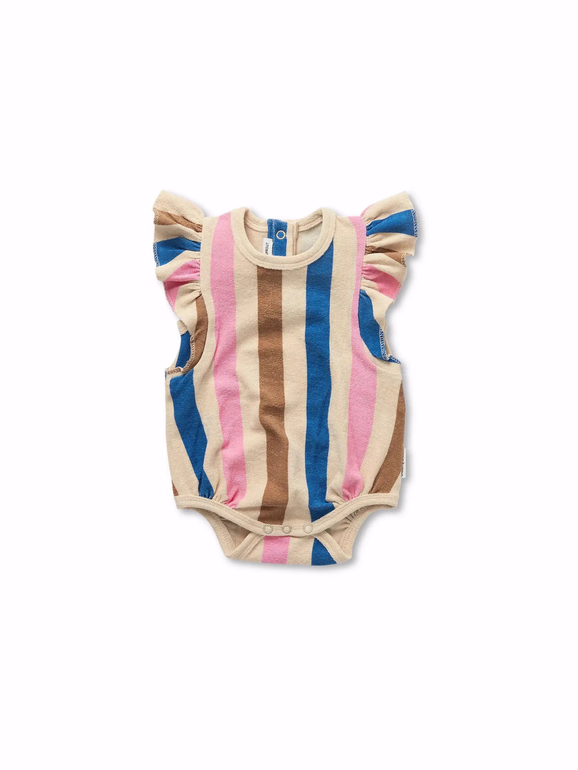 Sproet & Sprout | Romper ruffle multi stripes