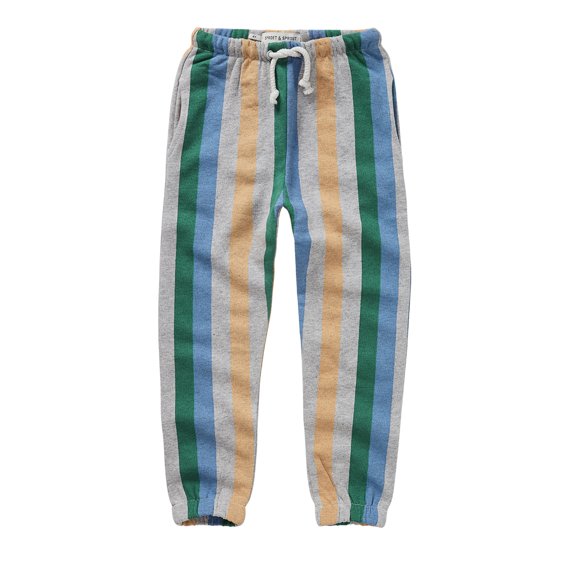 Sproet & Sprout | Sweatpants multicolour stripe | Grey melee
