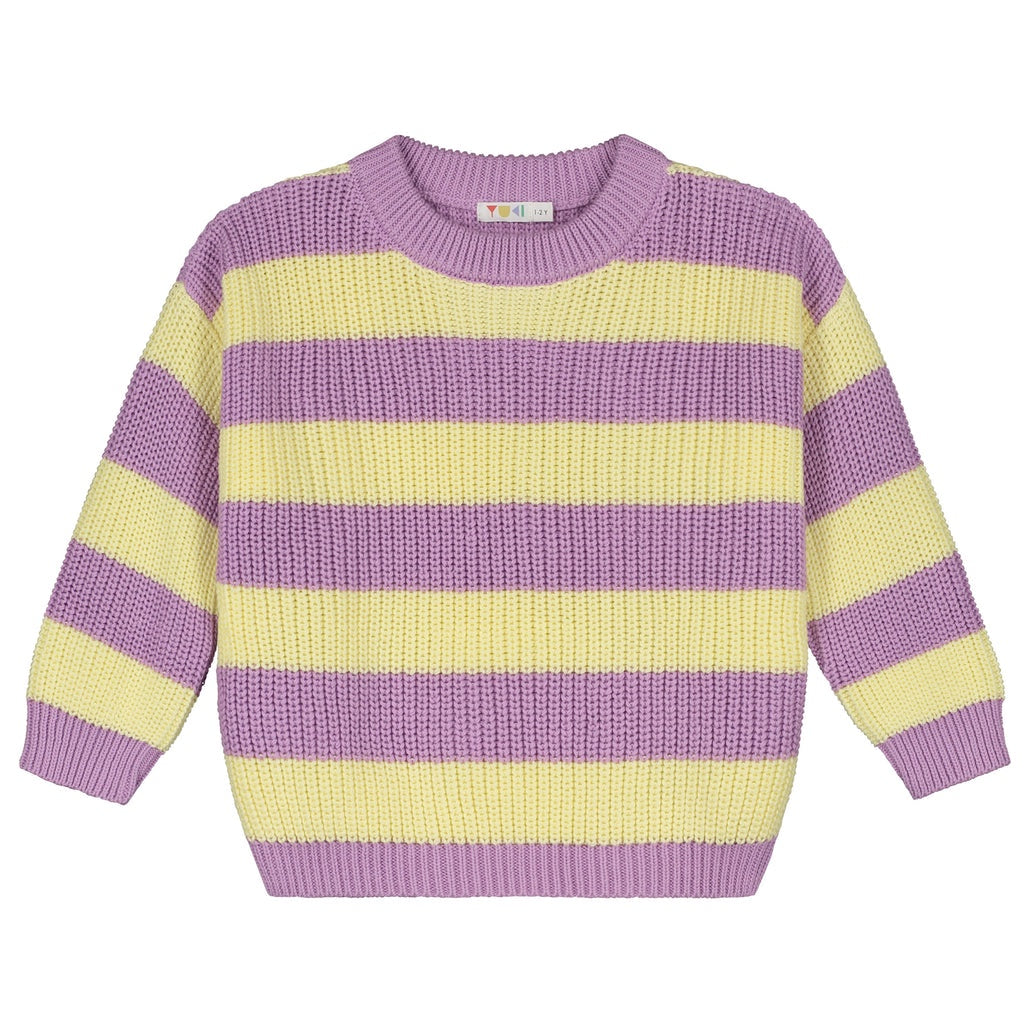 Yuki | Stripes knitted sweater | Ice cream