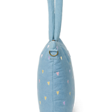 Studio Noos | Denim Diaper Bag | Light Blue Hearts