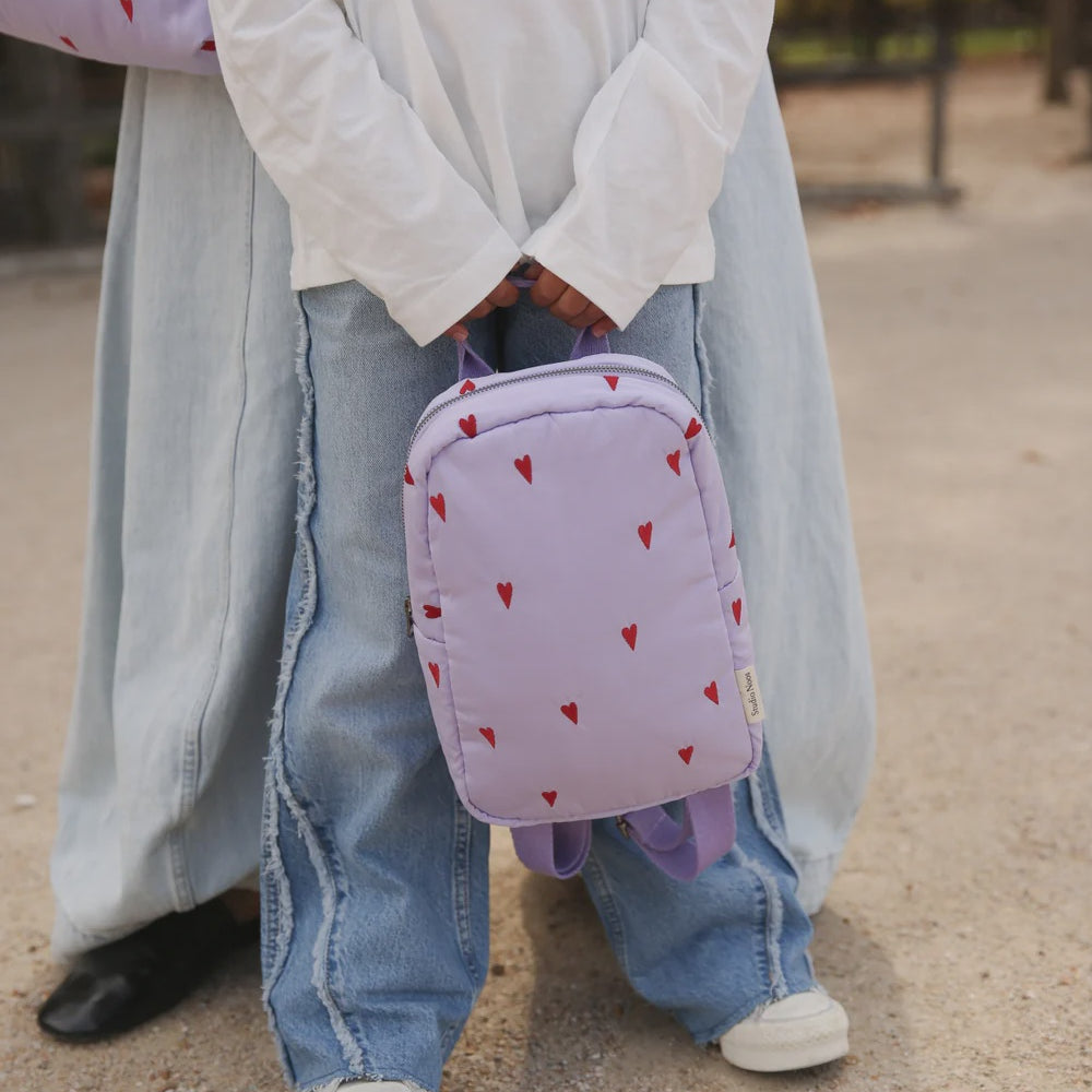 Studio Noos Puffy mini backpack hart paars