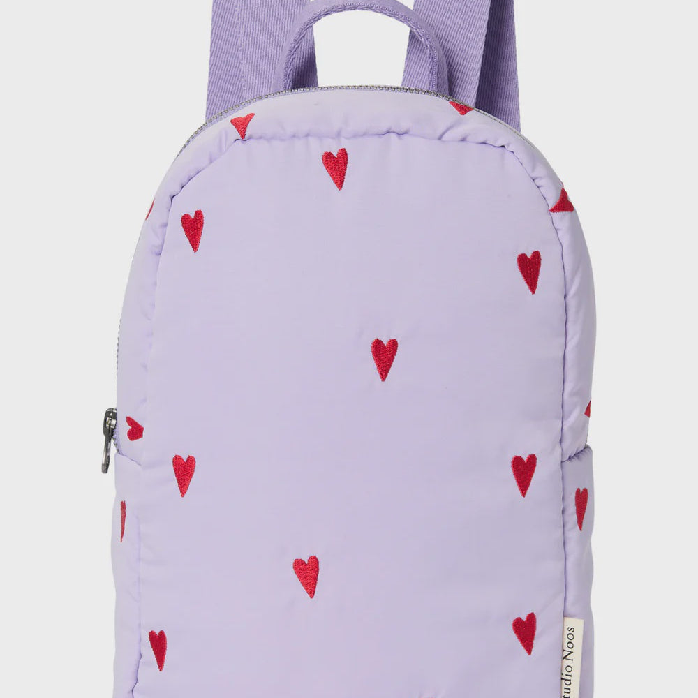 Studio Noos Puffy mini backpack hart paars
