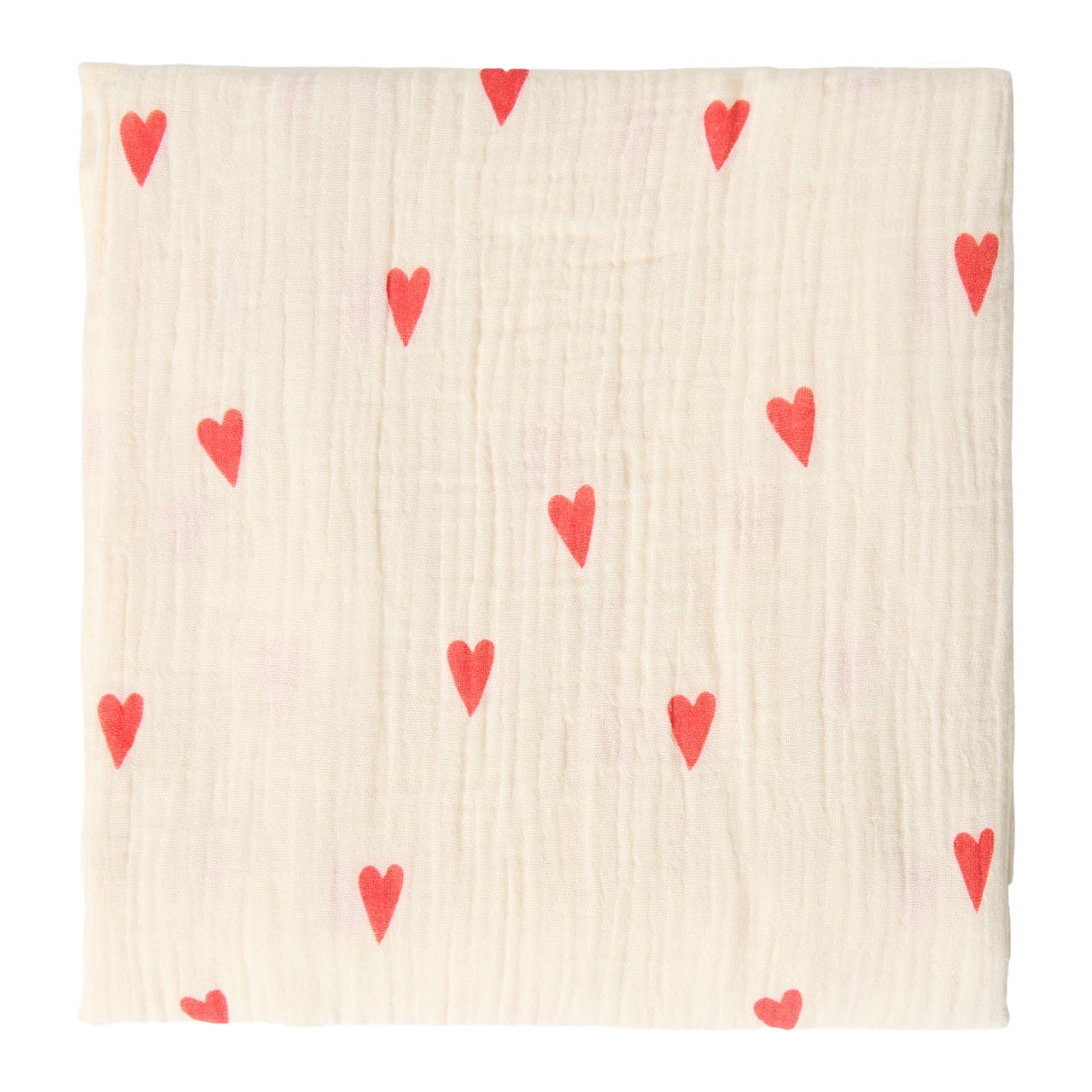 Studio Noos | Swaddle 120x120cm natural hearts