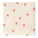 Studio Noos | Swaddle 120x120cm natural hearts