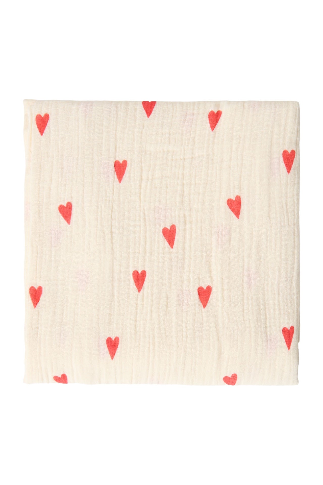 Studio Noos | Swaddle 120x120cm natural hearts