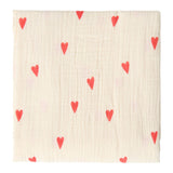Studio Noos | Swaddle 120x120cm natural hearts