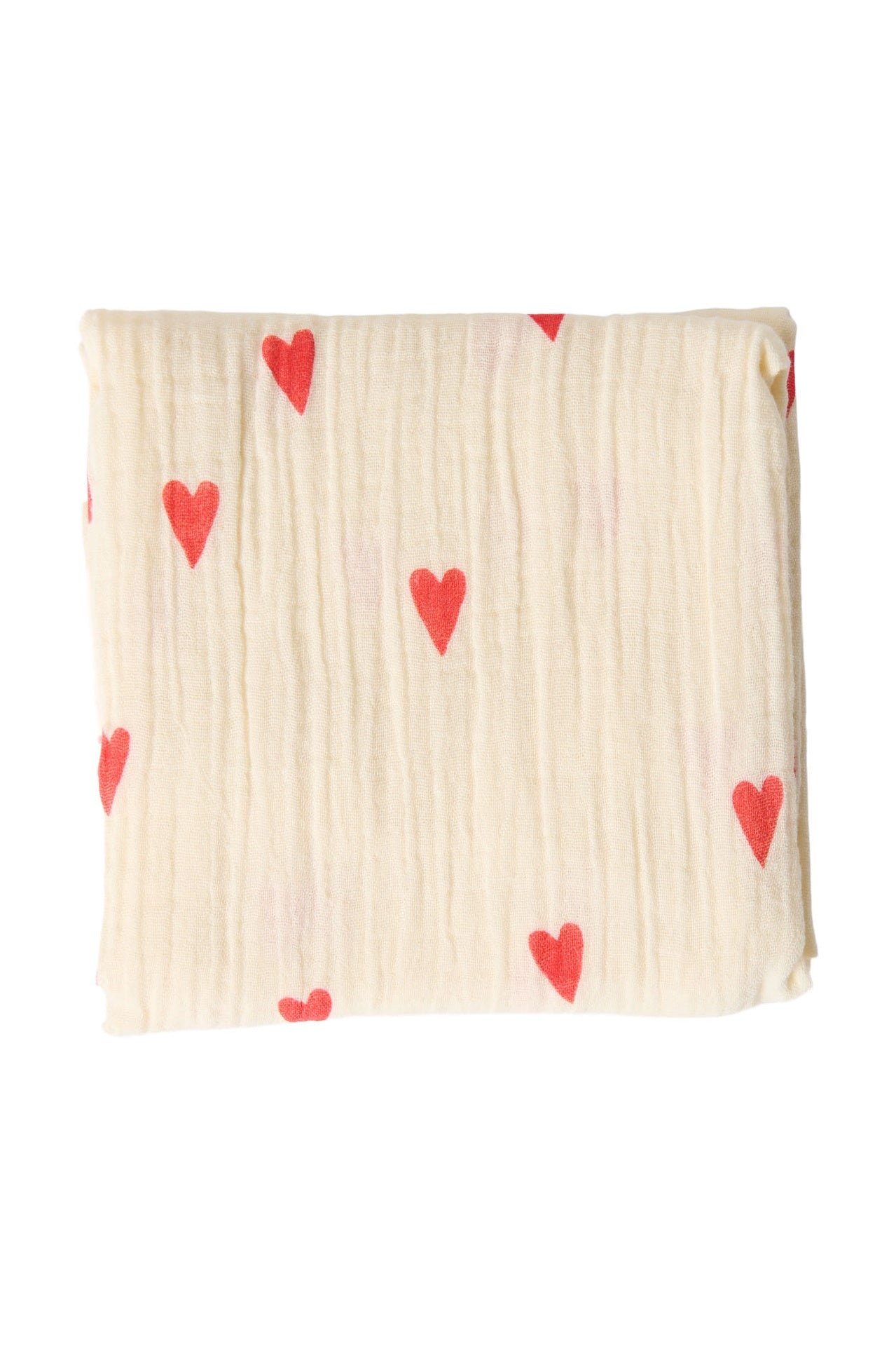 Studio Noos | Swaddle 70x70cm natural hearts