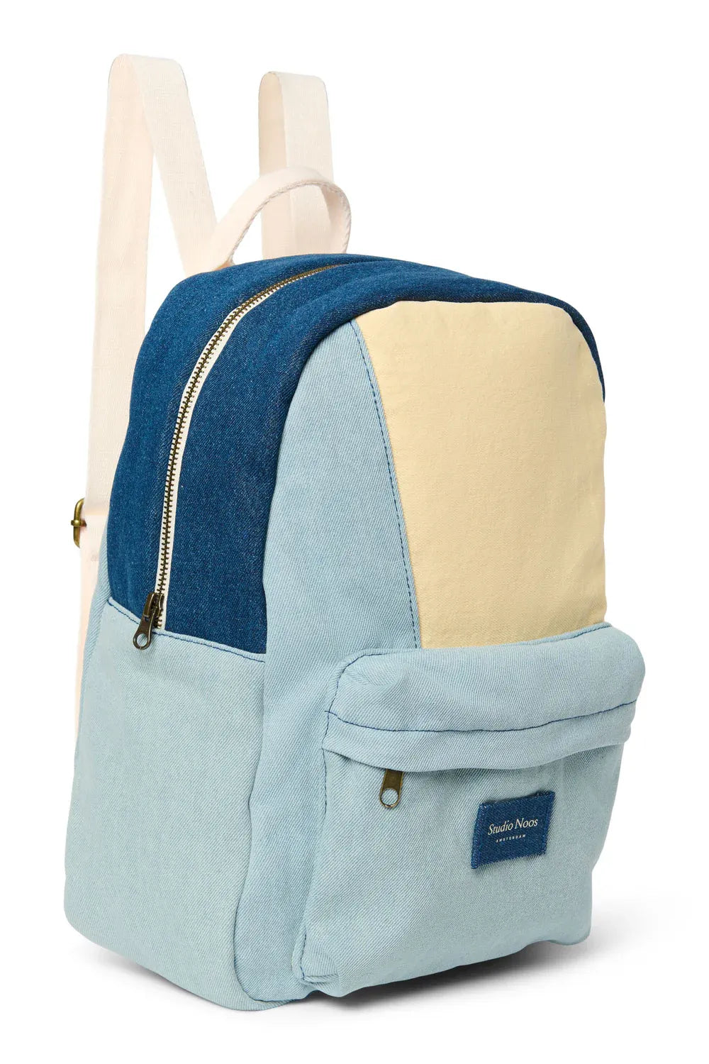 Studio Noos patchwork midi backpack denim