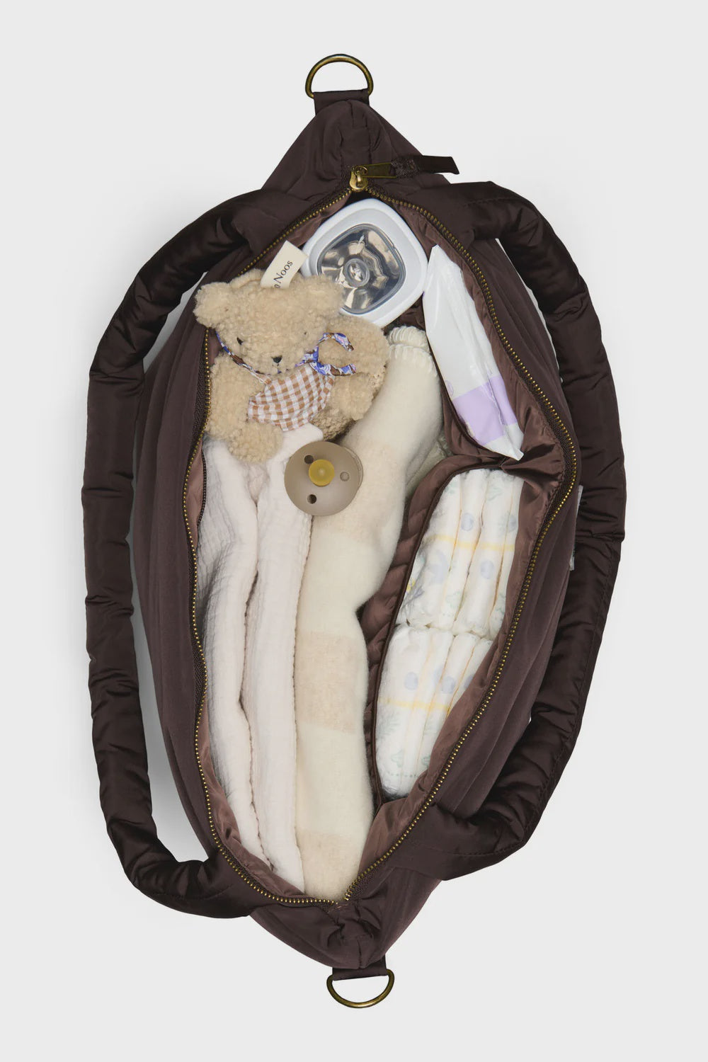 Studio Noos puffy diaper bag brown