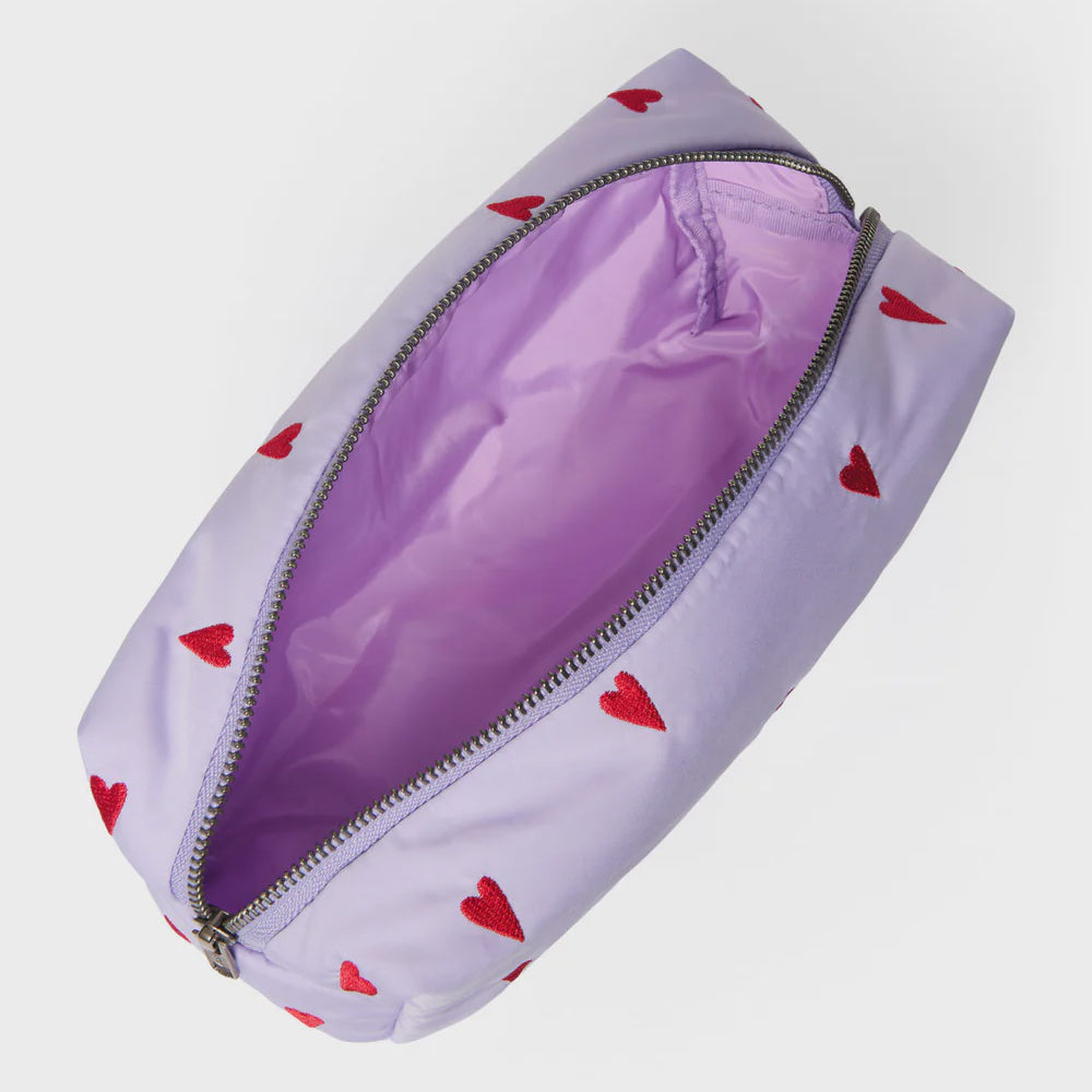 Studio Noos puffy pouch hart paars