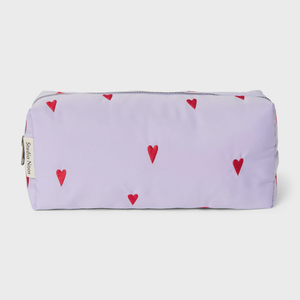 Studio Noos puffy pouch hart paars