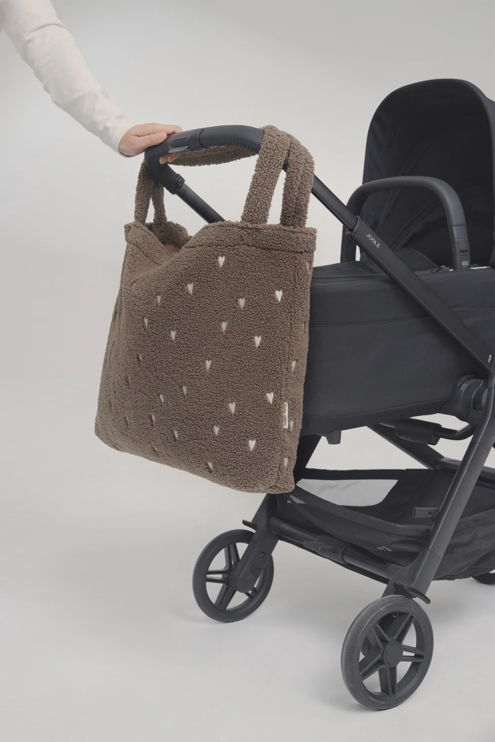 Studio Noos teddy mom bag hart bruin