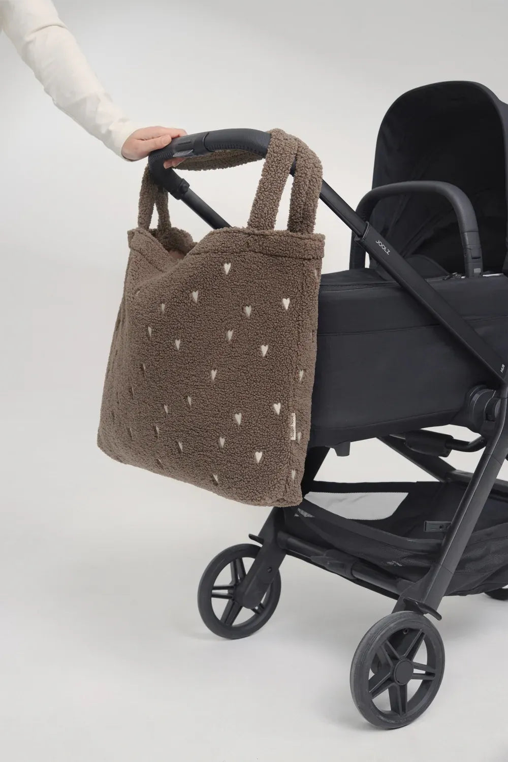 Studio Noos teddy mom bag hart bruin