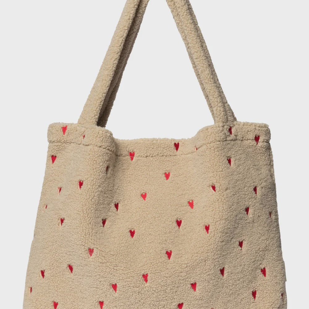Studio Noos teddy mom bag hart rood