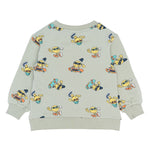 THE NEW SIBLINGS | Santiago sweatshirt aqua gray AOP