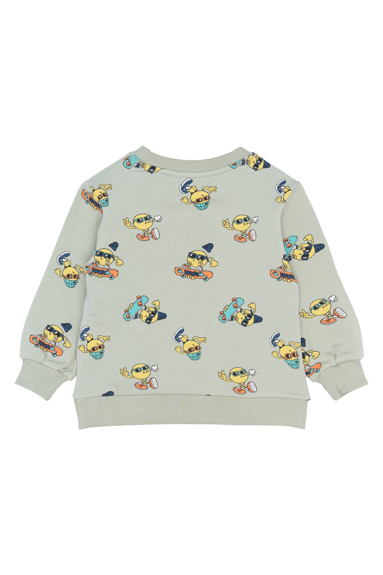 THE NEW SIBLINGS | Santiago sweatshirt aqua gray AOP