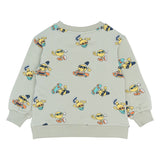THE NEW SIBLINGS | Santiago sweatshirt aqua gray AOP