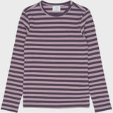 The New | TNMoore L_S Rib Tee | Sweet Grape Striped TN