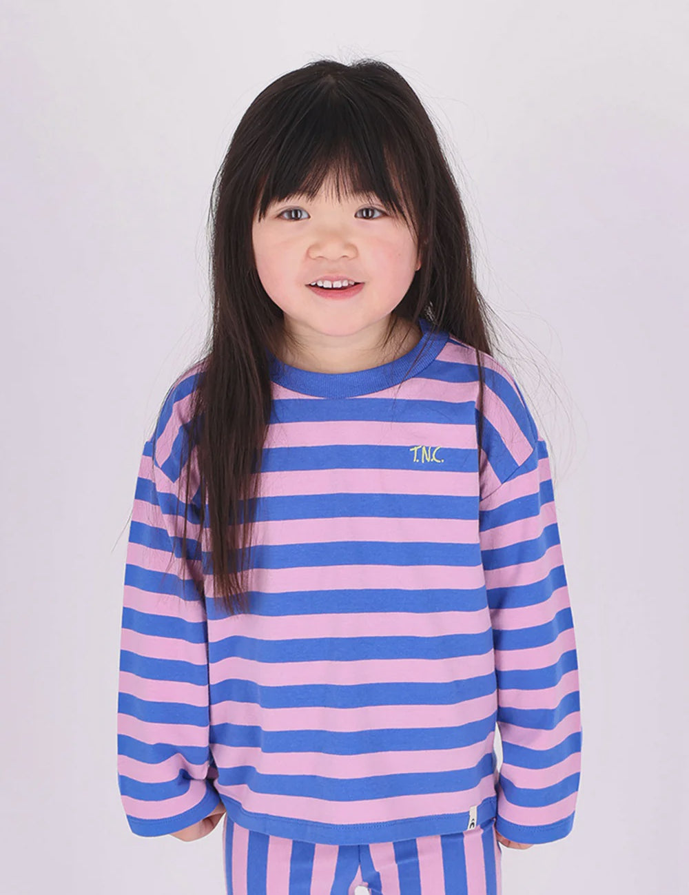 The New Chapter | T-shirt Lou blue pink stripes