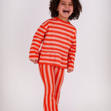 The New Chapter | T-shirt Loua red pink stripes