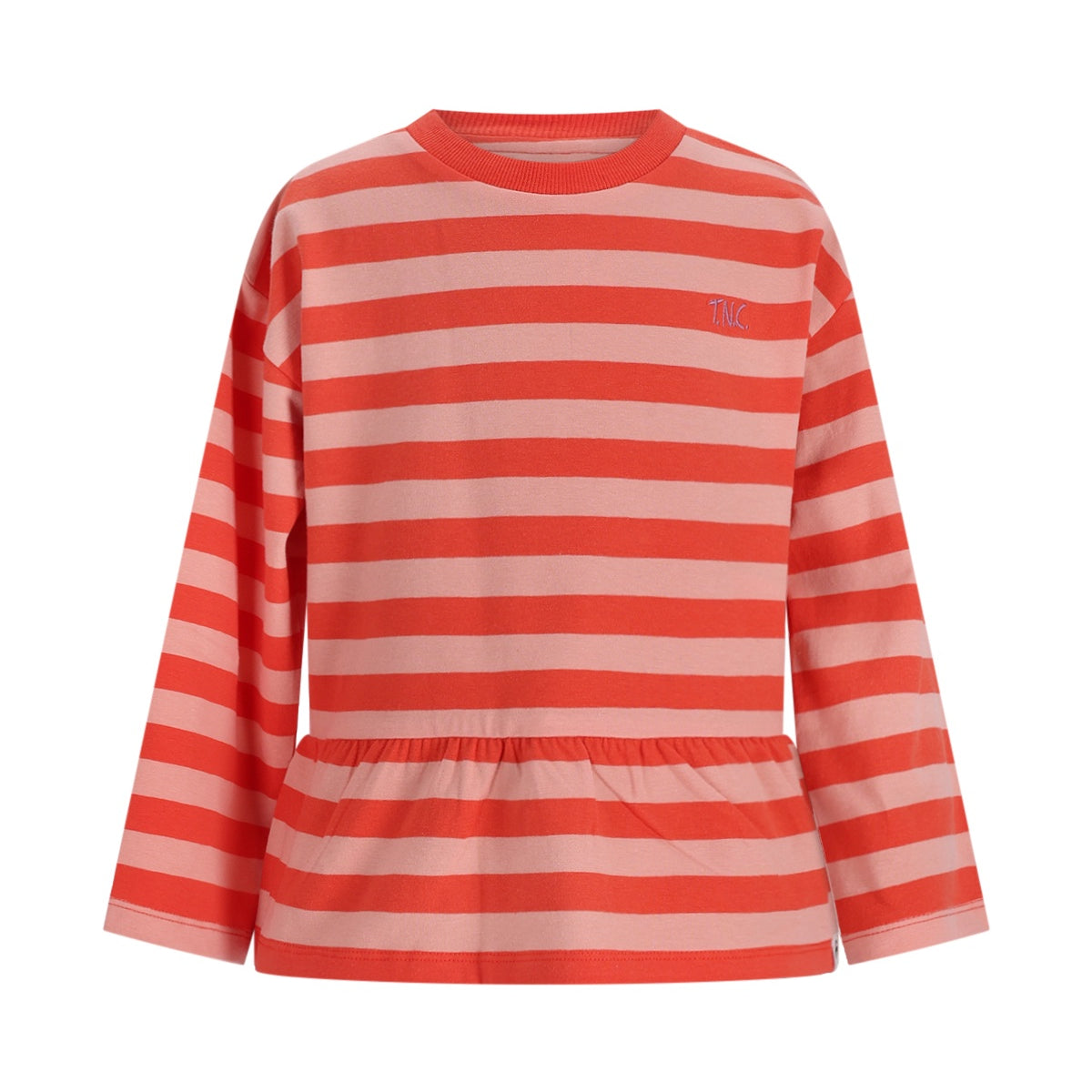 The New Chapter | T-shirt Loua red pink stripes