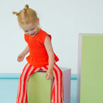 The New Chapter | flared pants Nena red pink stripes