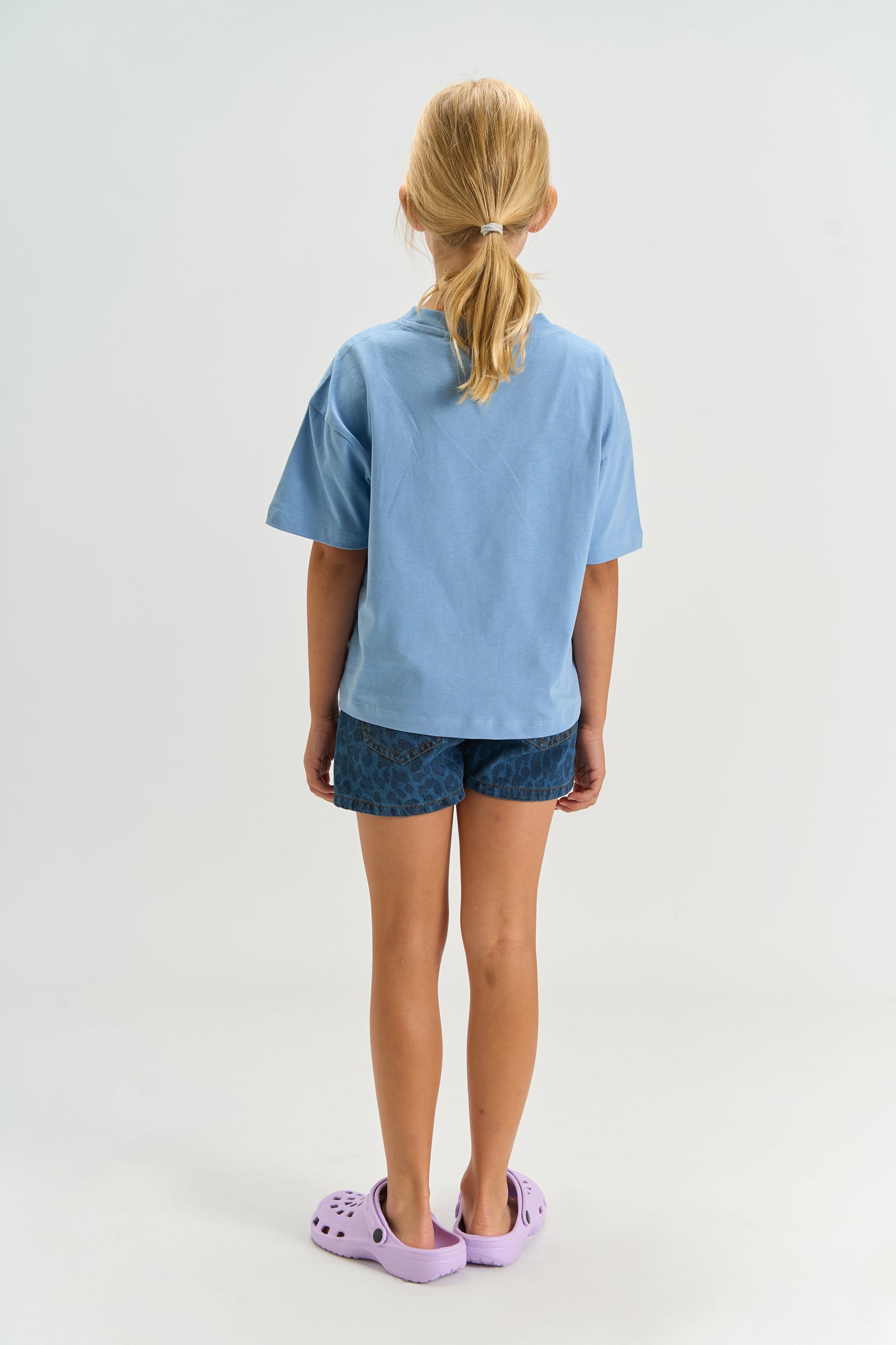 The New Prima regular fit denim shorts medium blue denim aop