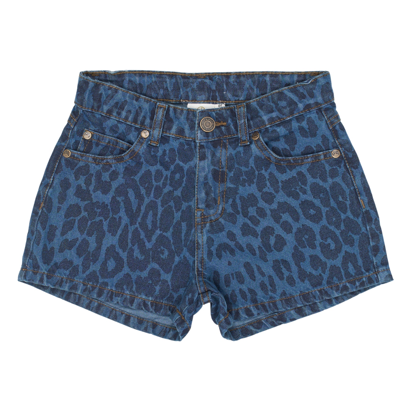 The New Prima regular fit denim shorts medium blue denim aop