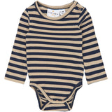 The New Siblings | Fro L-S Rib Body | Navy Blazer Striped