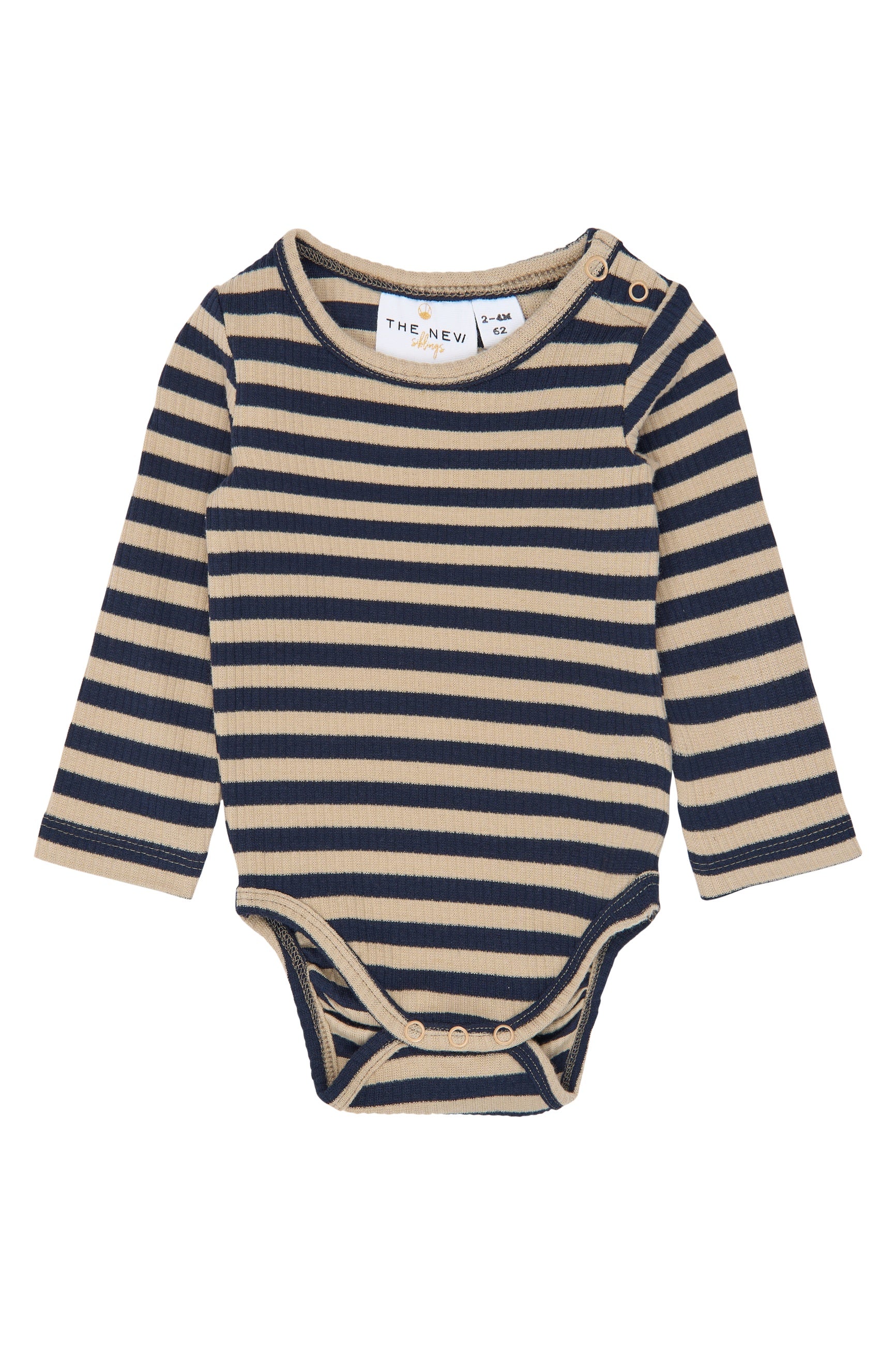 The New Siblings | Fro L-S Rib Body | Navy Blazer Striped