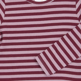 The New Siblings | Fro L_S Rib Tee | Elderberry Striped