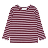The New Siblings | Fro L_S Rib Tee | Elderberry Striped