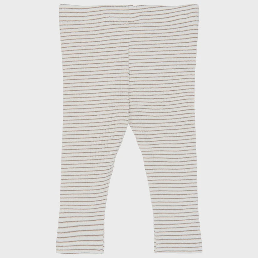 The New Siblings | SBVitus Rib Leggings | Taupe Gray Striped TN