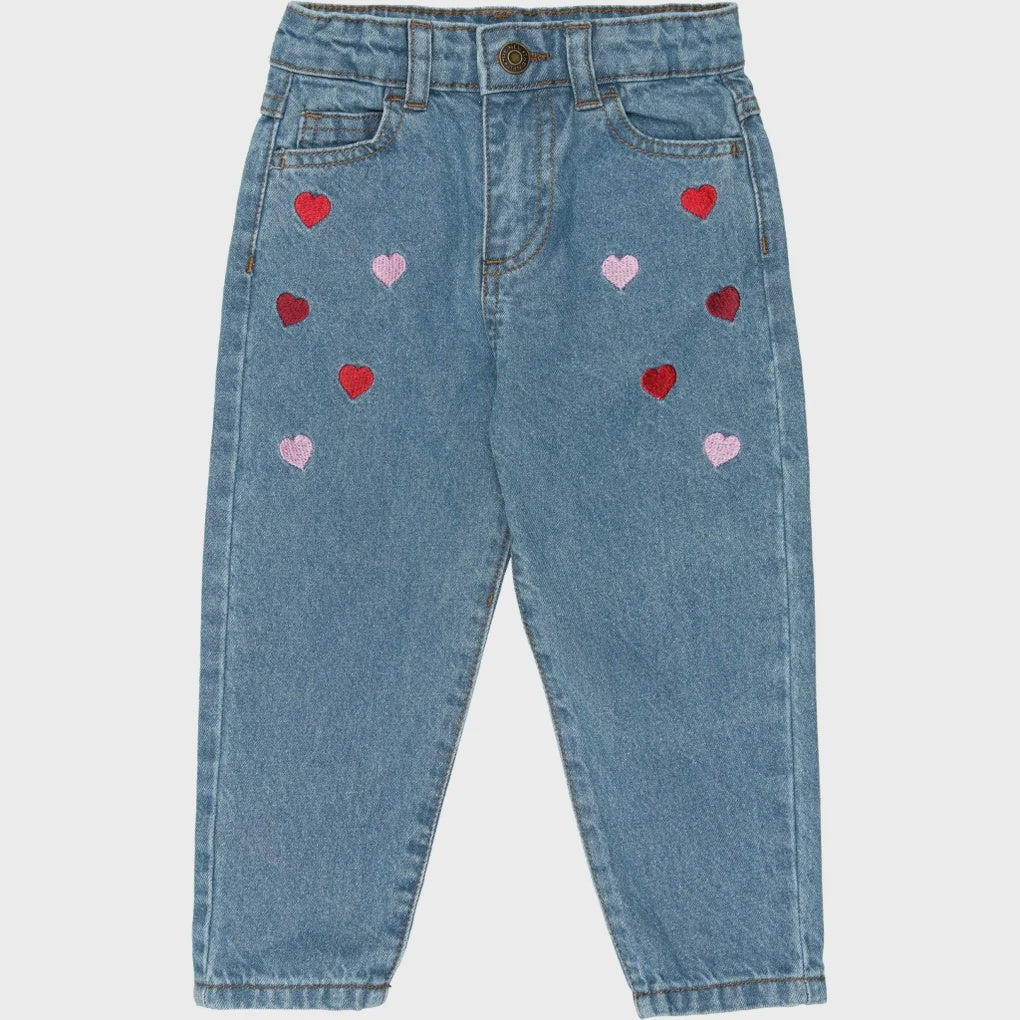The New Siblings | TNSTValora Mom Fit Jeans | Light Blue Denim EMB